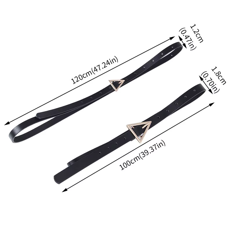 Ceinture fine en cuir pour femme
