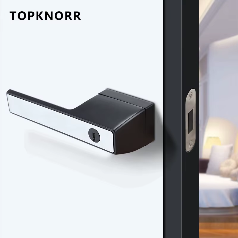 Serrure de porte magnétique intérieure pour chambre à coucher, bois massif silencieux, pingouin, moderne, gris, serrure à poignée universelle domestique, antivol