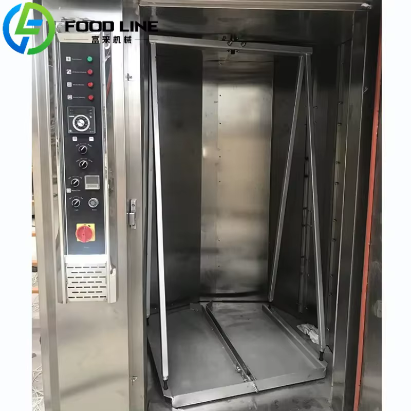 Four à crémaillère rotatif à 32 plateaux, four à pain rotatif Commercial, Machine de boulangerie avec four rotatif à gaz industriel à vapeur pour boulangerie