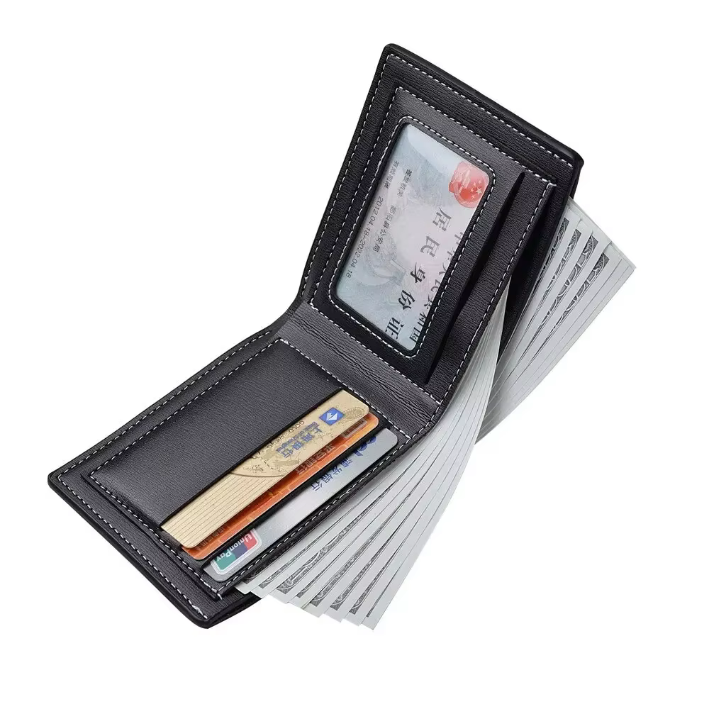 Portefeuille court en cuir pour hommes