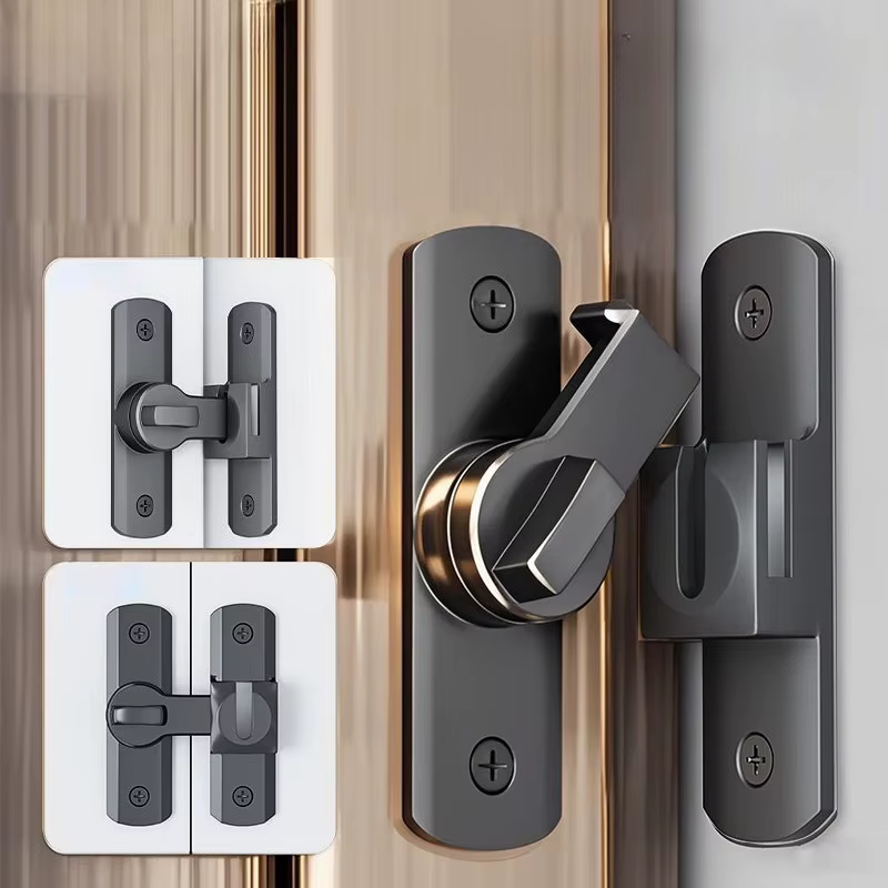 Boucle de serrure de porte coulissante, boulon de porte en alliage d'aluminium, boucle de porte coulissante Simple pour la maison