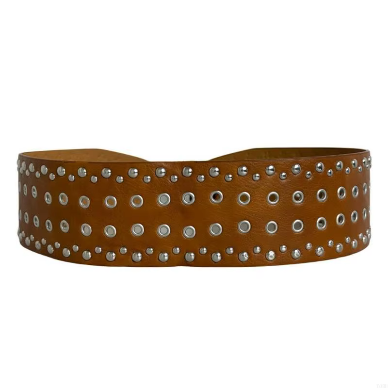 Ceinture élégante cloutée ajourée pour femmes