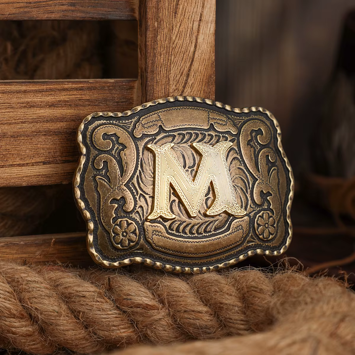 Une boucle de ceinture de style occidental
