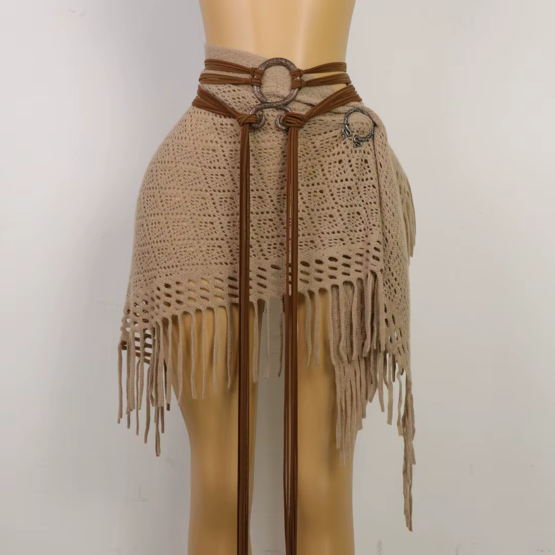 Ceinture longue à nœuds médiévale pour femmes