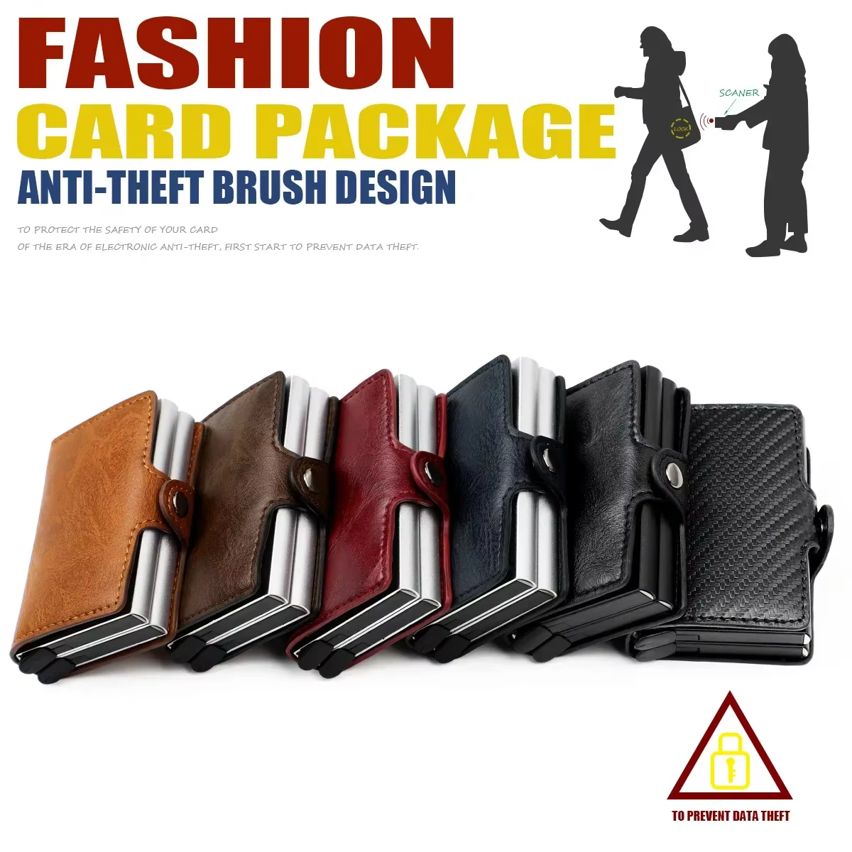 Portefeuille pour cartes de grande capacité pour hommes – Protection antivol