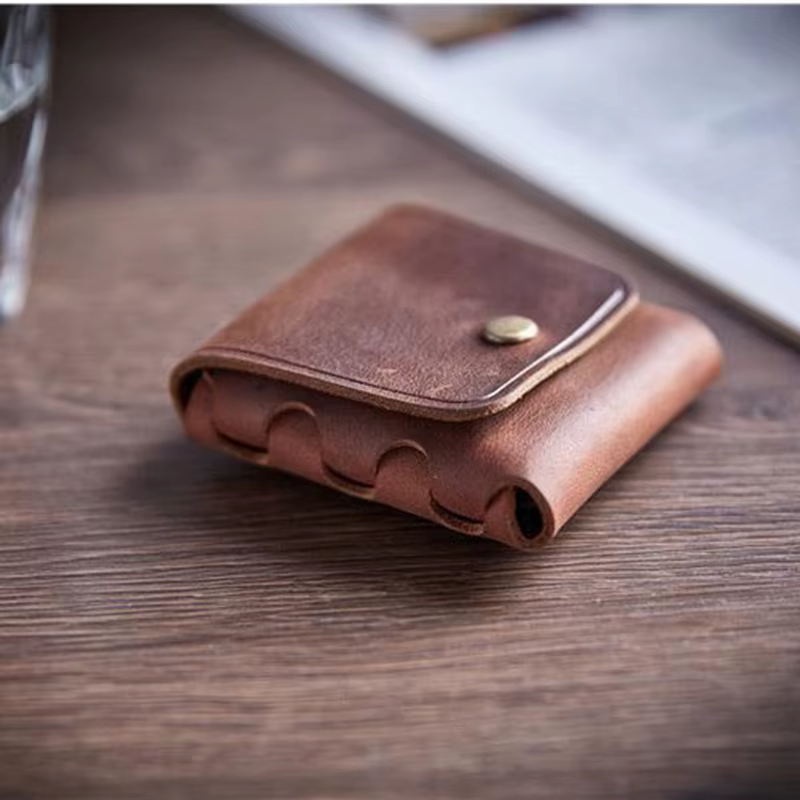 Porte-monnaie en cuir véritable pour hommes et femmes