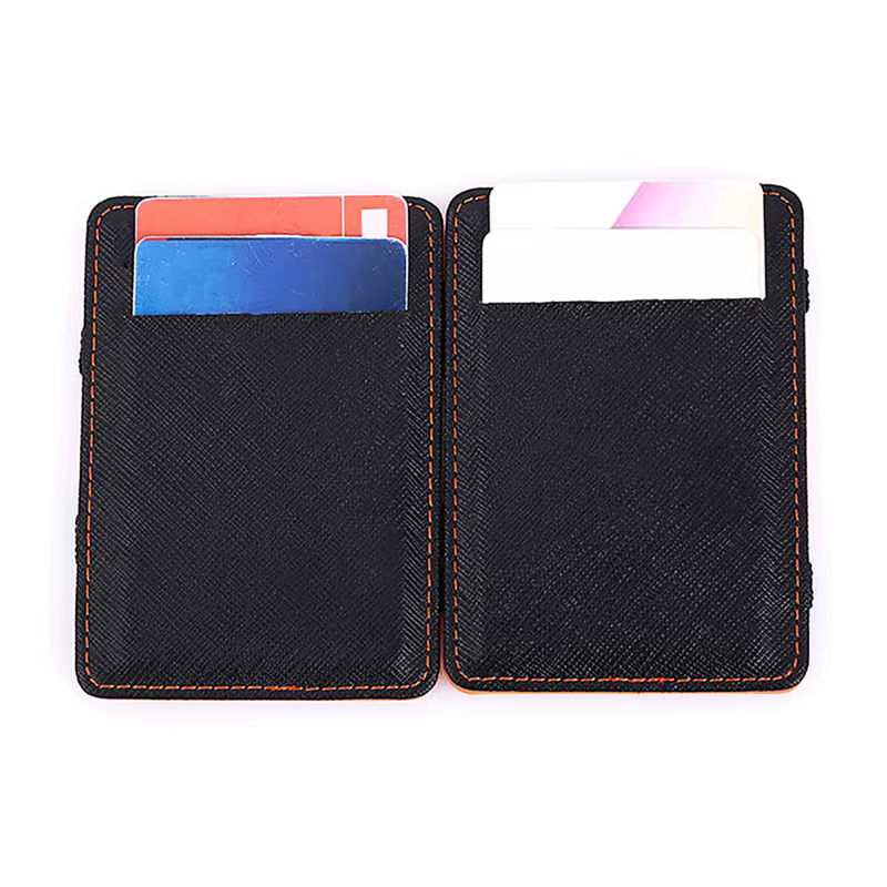 Mini portefeuille mince en cuir PU pour hommes