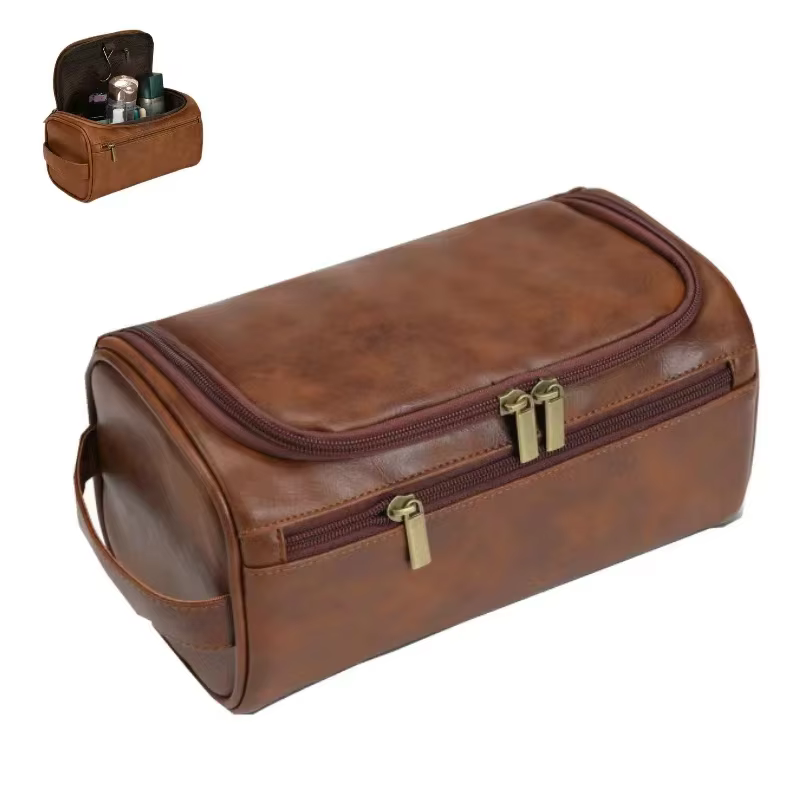 Trousse de toilette en cuir pour hommes et femmes