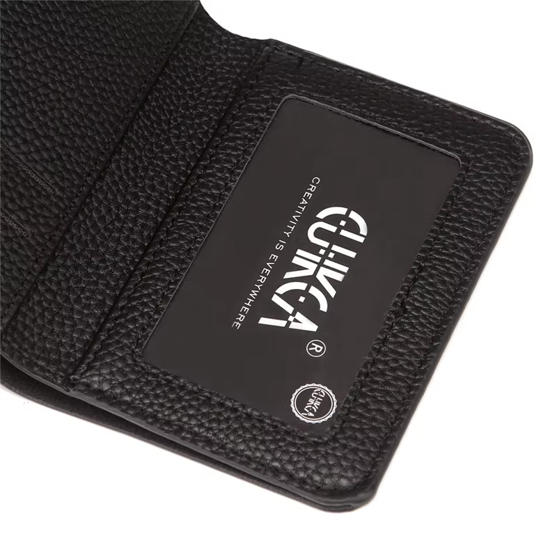 Portefeuille court en cuir PU pour hommes