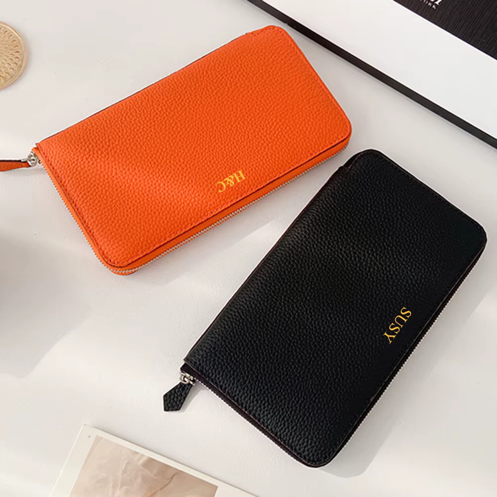 Portefeuille Long en cuir véritable pour femmes