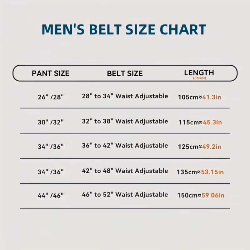 Ceinture élastique pour hommes