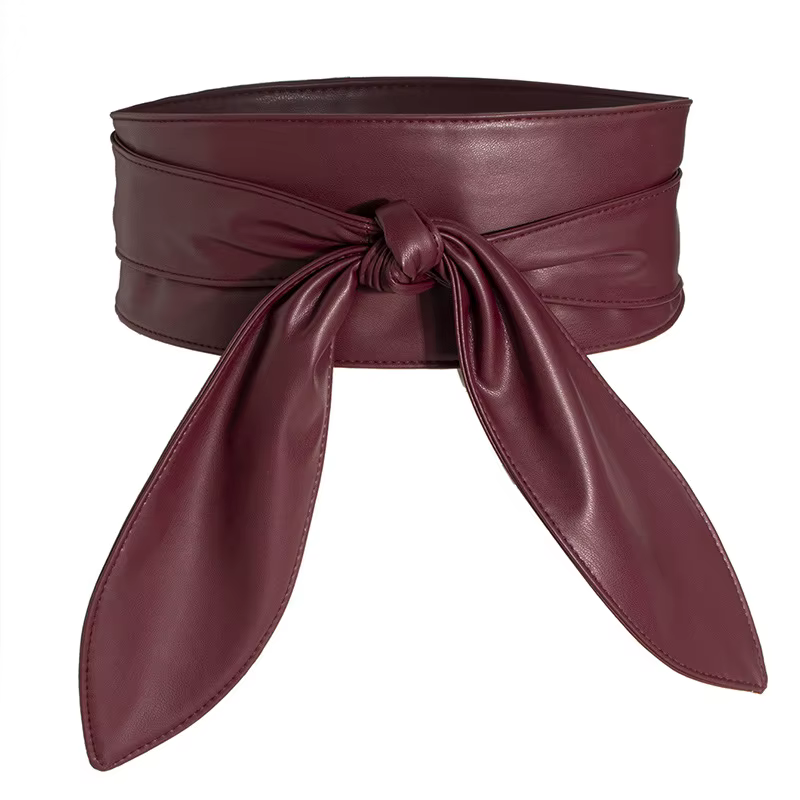 Ceinture double largeur pour femme douce et polyvalente avec papillon - rubans à nœud, extra - longue et cravate - capable