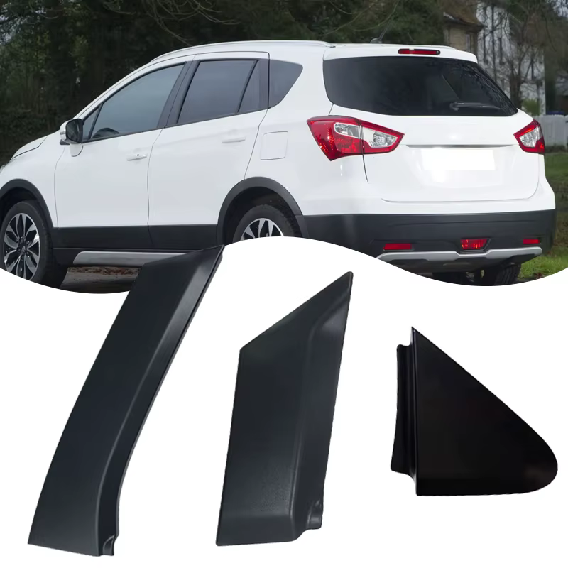 Pour Suzuki s-cross SX4 Cross 2013 2014 2015 2016 2017-2021 garniture extérieure de porte avant et arrière de voiture Triangle garniture extérieure de porte avant