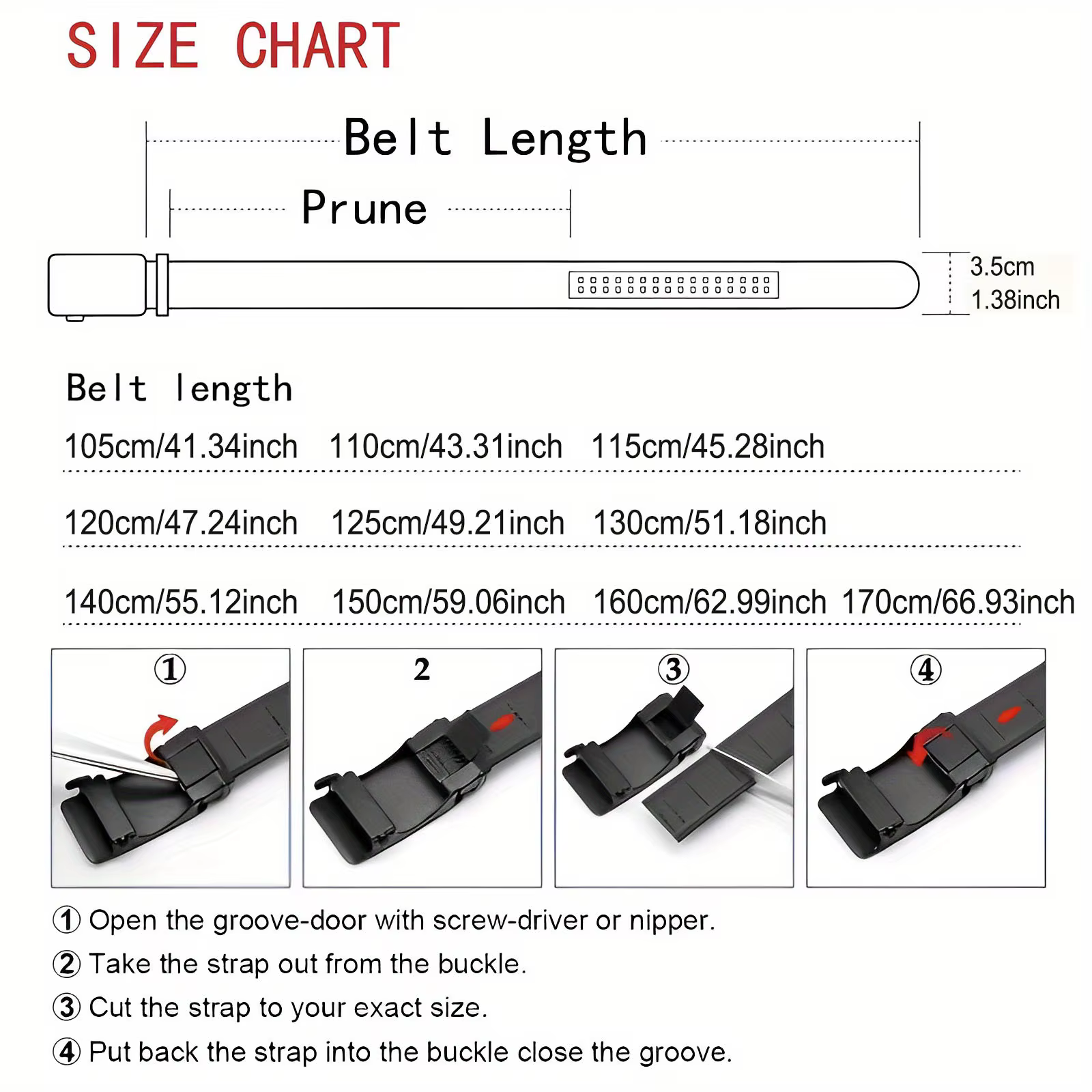Ceinture à boucle automatique pour homme