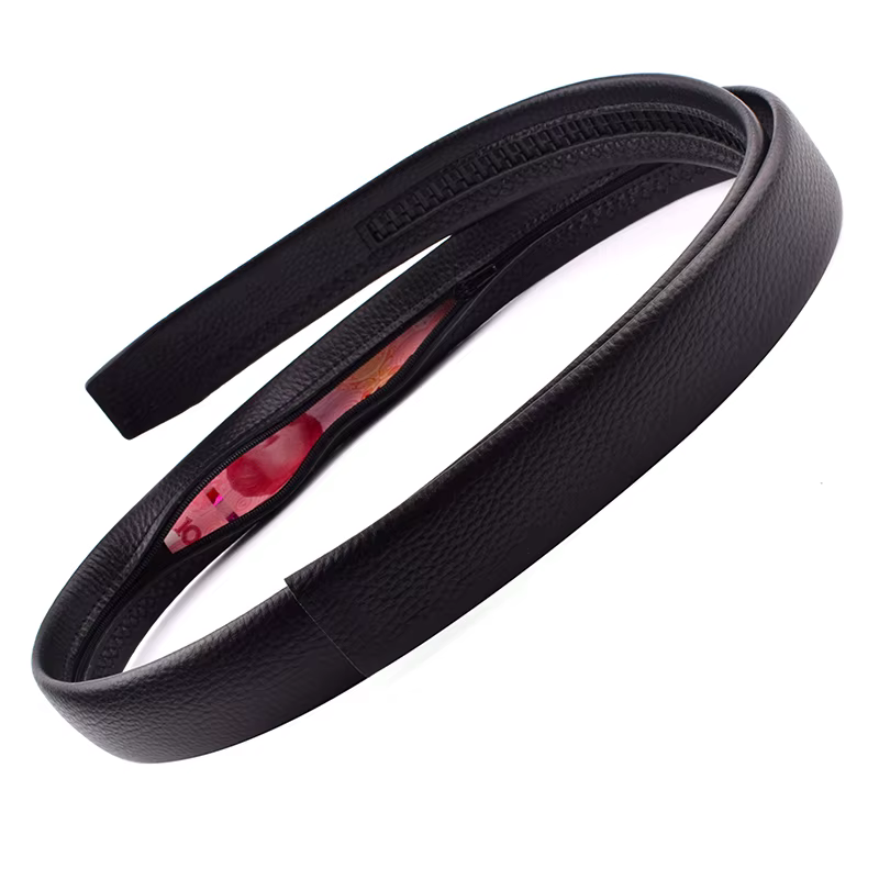 Ceinture antivol en cuir véritable pour hommes et femmes