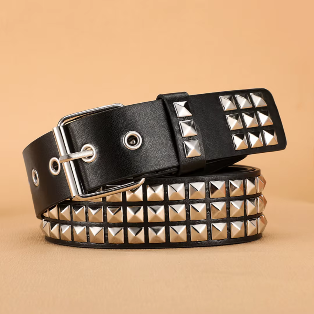 Tendance Rivet ceinture métal lourd