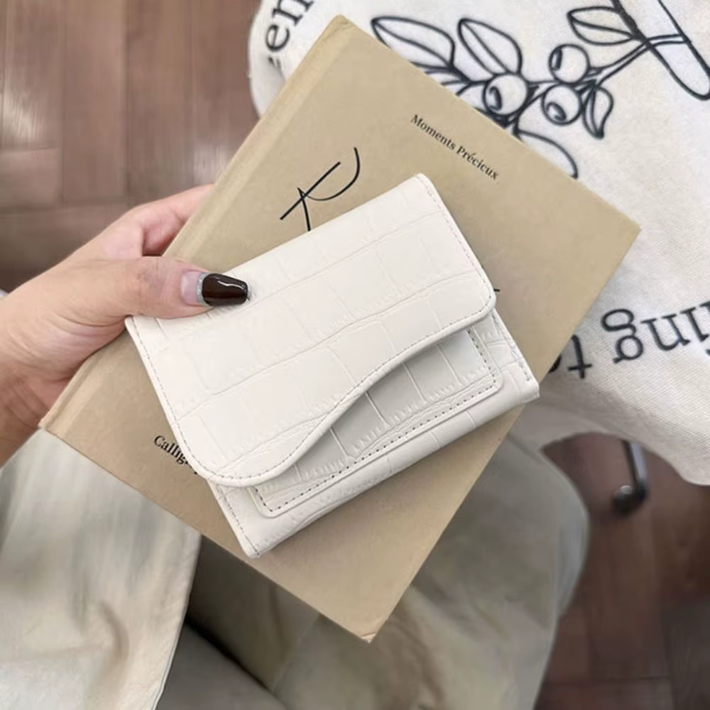 Mini portefeuille en cuir PU pour femme