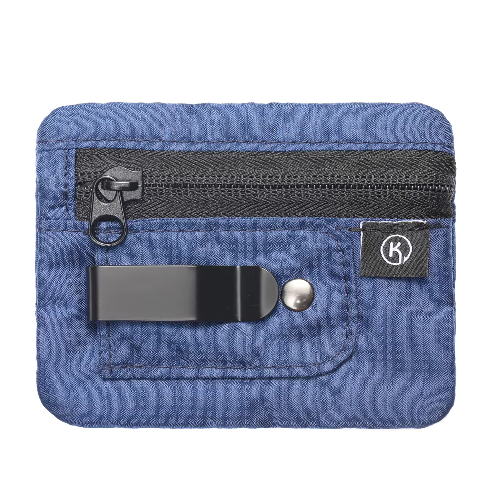 Mini porte-monnaie, pochette en tissu Simple avec fermeture éclair et Clip de ceinture