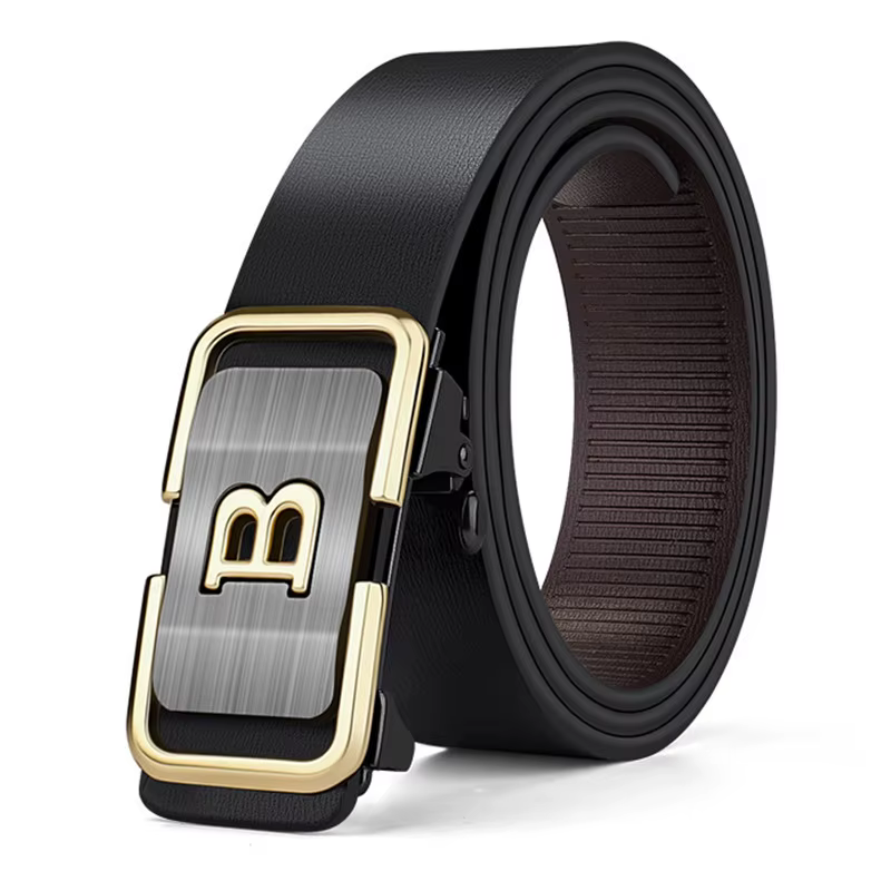 Ceinture pour homme avec boucle automatique sans dents