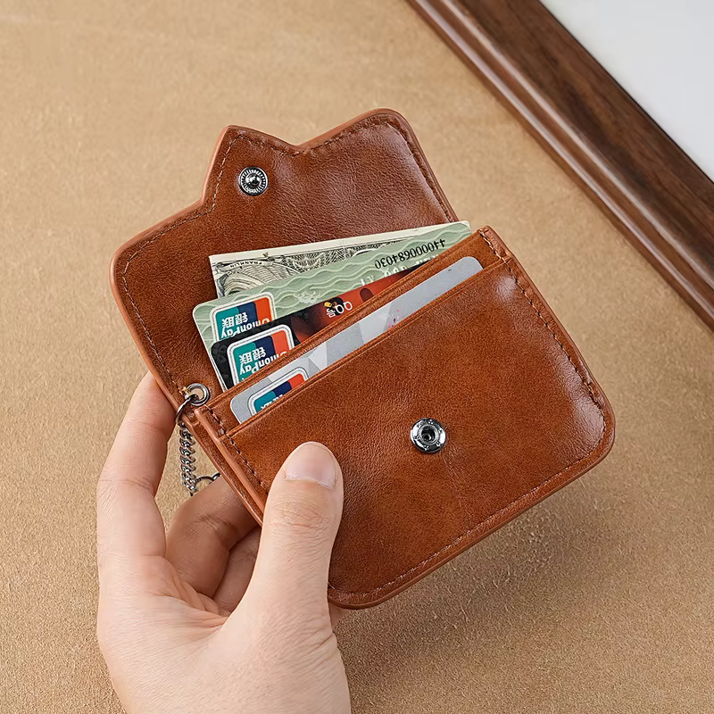 Porte-cartes en cuir PU pour femmes
