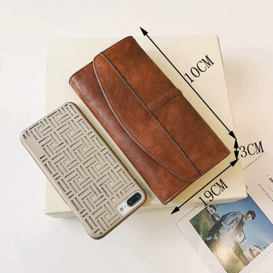 Portefeuille Vintage à trois volets pour femmes