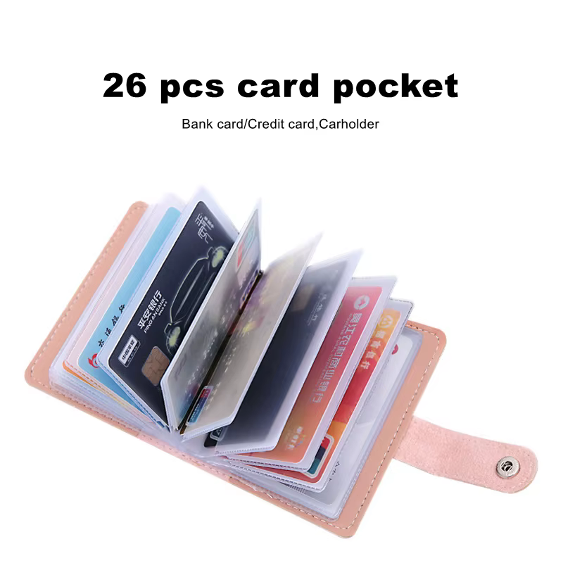 Nouveau RFID 26 fentes Bits porte-carte sac Simple solide étui de poche femmes hommes crédit carte d'identité