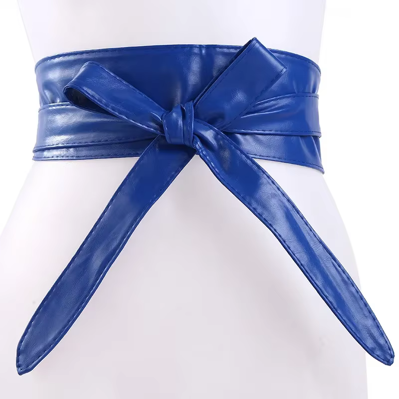 Ceinture large en PU pour femmes