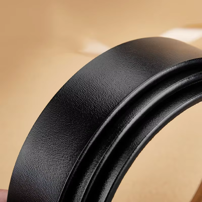 No Buckle 3.5cm Width Genuine Leather Belt Straps Without Automatic