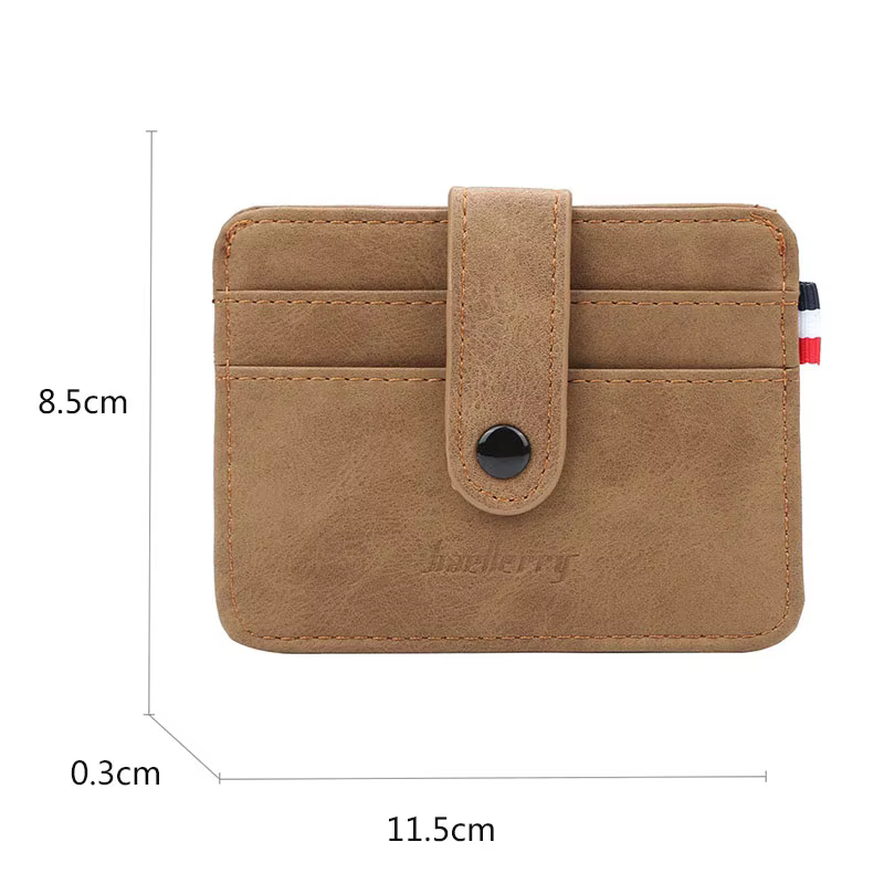 Porte-cartes fin en cuir PU pour hommes