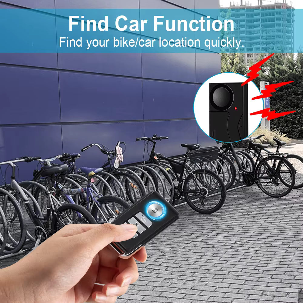 Capteur de vibrations de porte fenêtre sans fil, alarme 110db, détecteur de télécommande antivol, système d'alarme de sécurité domestique