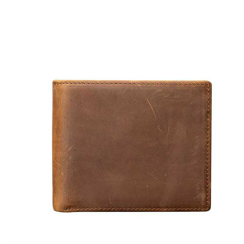 Portefeuille en cuir Crazy Horse pour hommes