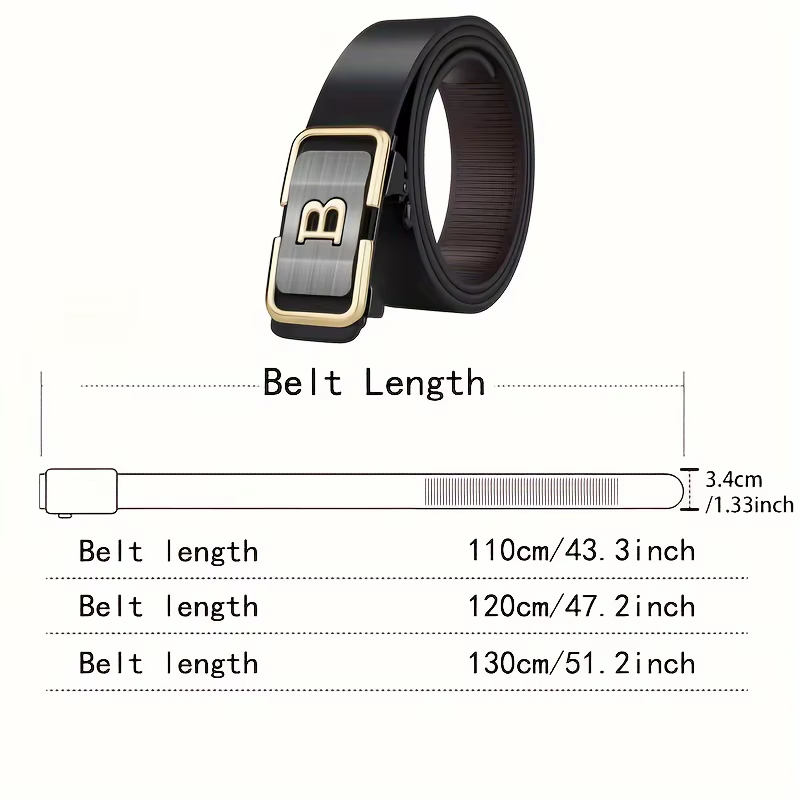 JIFANPAUL Nouvelle Ceinture Homme Tendance à Boucle Automatique Sans Dents