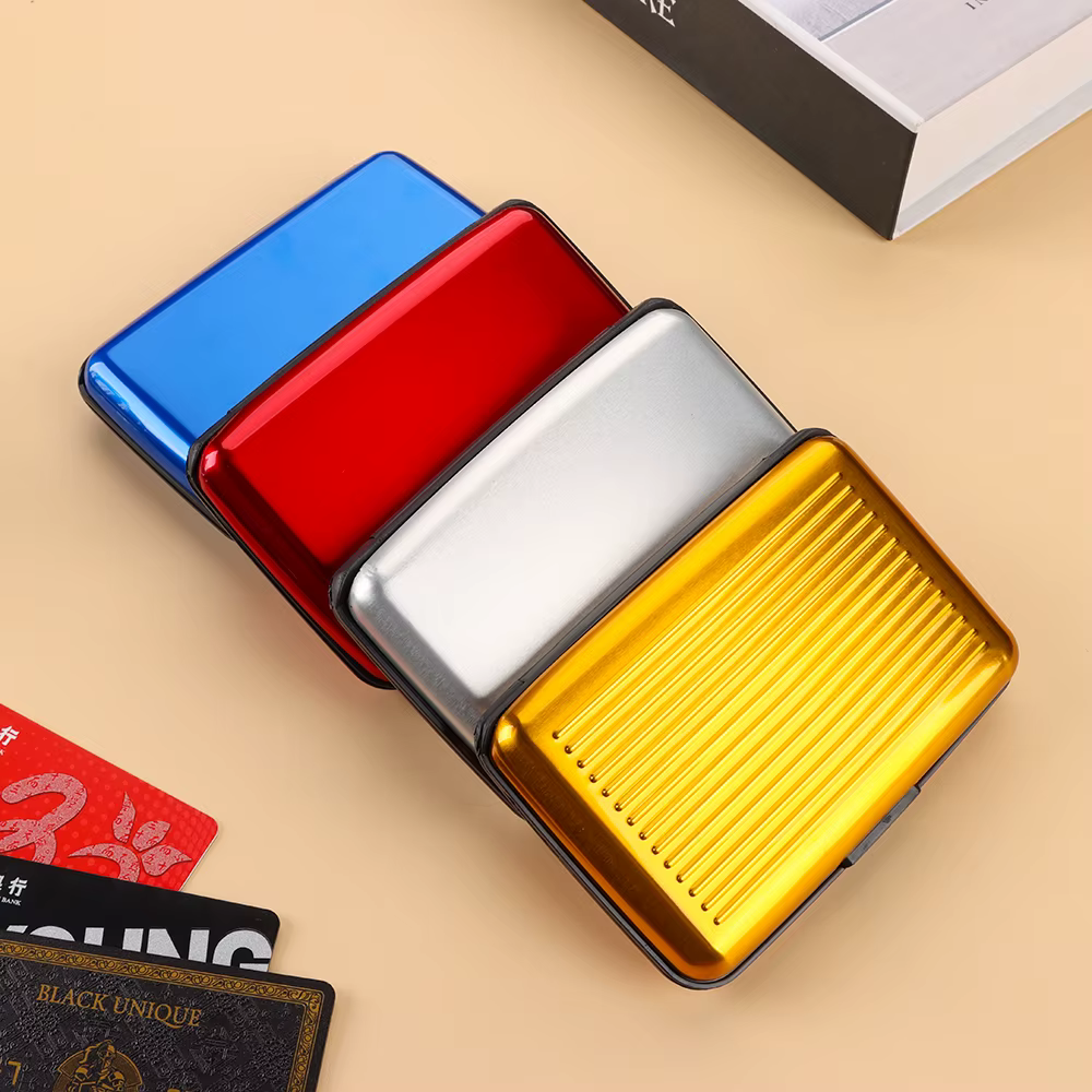 Portefeuille antivol en aluminium pour hommes et femmes
