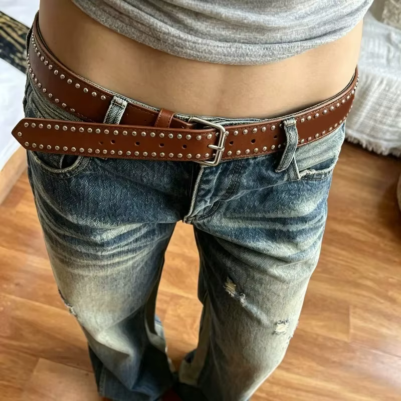 Ceinture Punk cloutée pour femmes et hommes