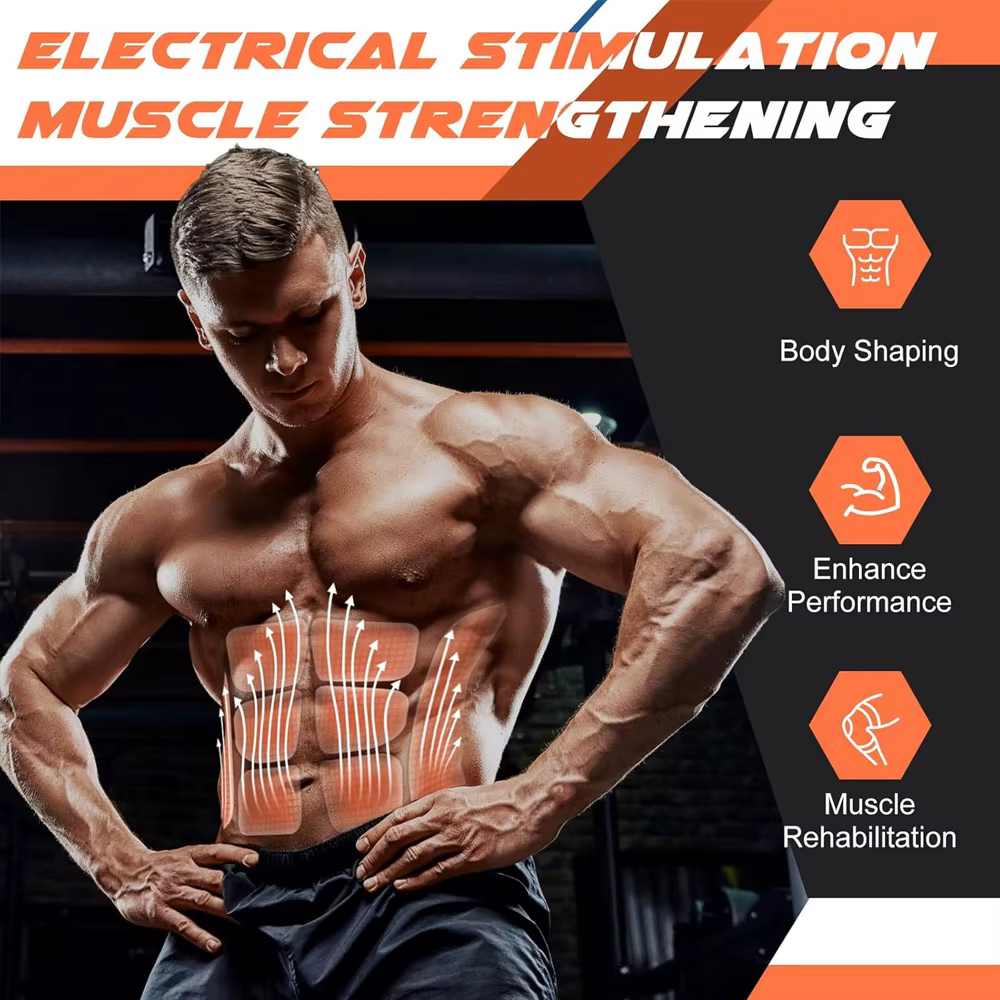 Stimulateur musculaire EMS - Ceinture de tonification abdominale, entraîneur abdominal, équipement de fitness à domicile pour renforcer les muscles centraux