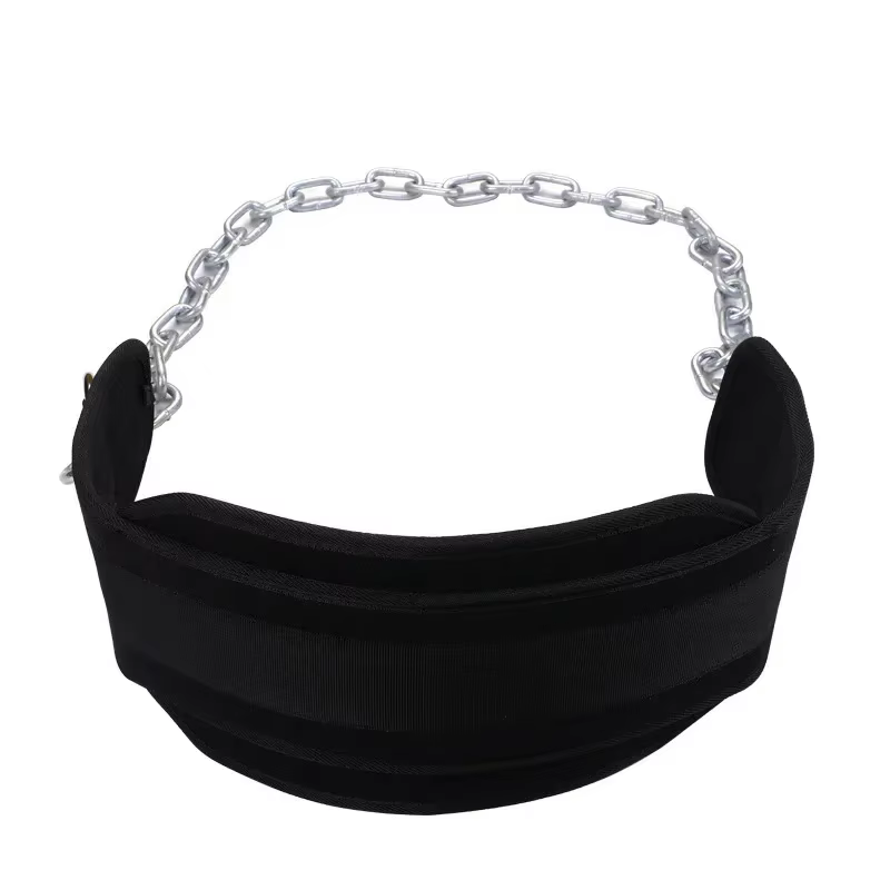 1PC haltérophilie dos salle de sport avec chaîne Fitness musculation traction force entraînement taille sangle épaissir équipement de gymnastique entraînement