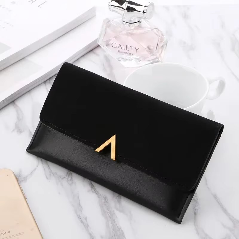 Portefeuilles en cuir à loquet pour femmes