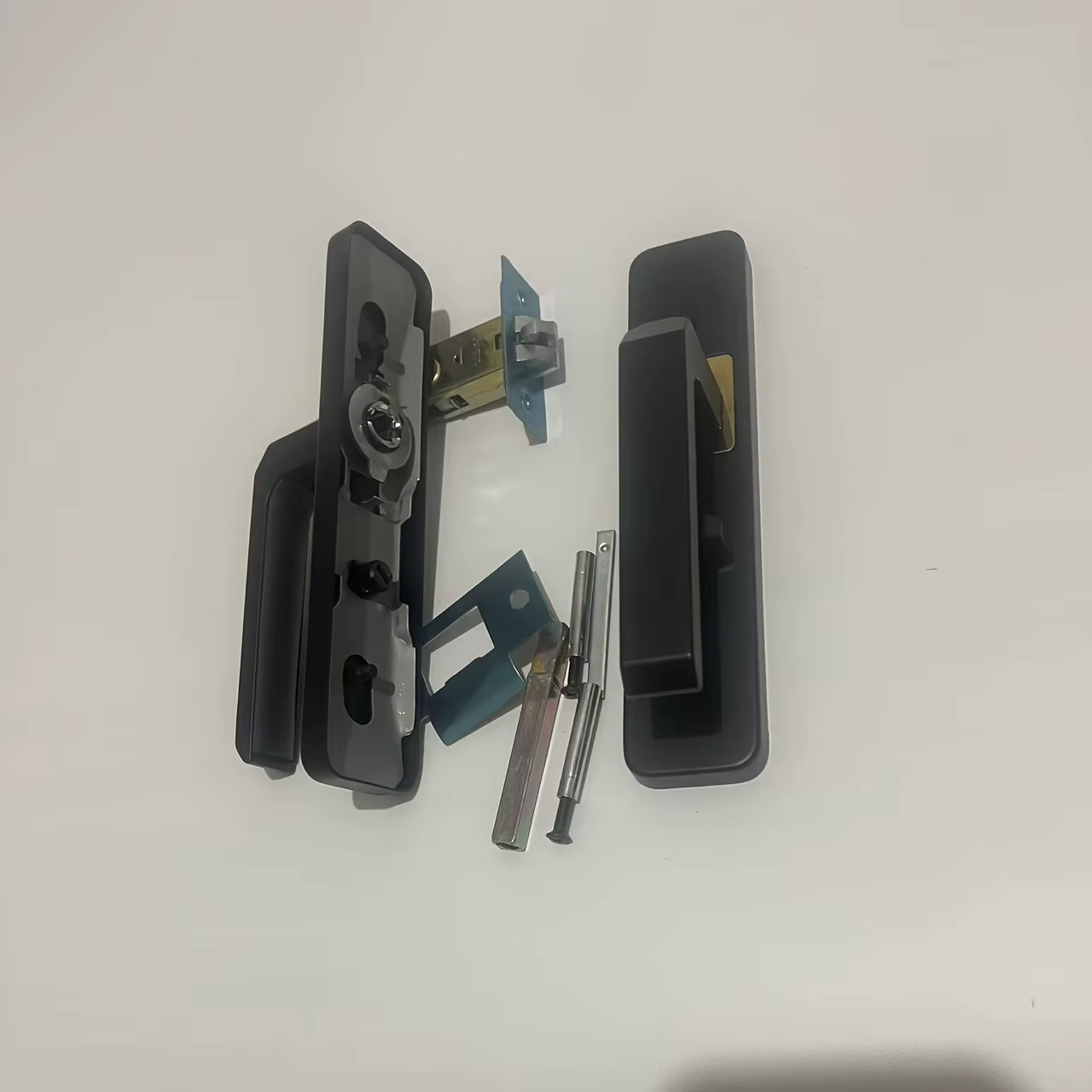 1 serrure de porte en alliage d'aluminium avec 2 poignées // Convient aux portes de salle de bain, de cuisine/chambre à coucher et de pièce