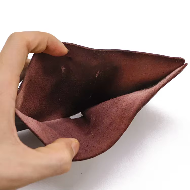 Porte monnaie pour homme vintage en cuir véritable pour hommes et femmes