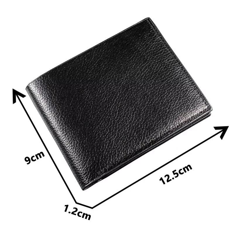 Portefeuille Homme en cuir véritable hommes portefeuilles produit Premium véritable peau de vache portefeuilles pour Homme court noir Walet Portefeuille Homme