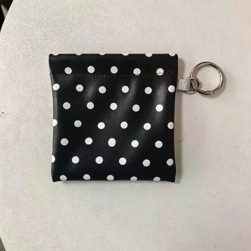 Porte-monnaie en cuir PU à pois