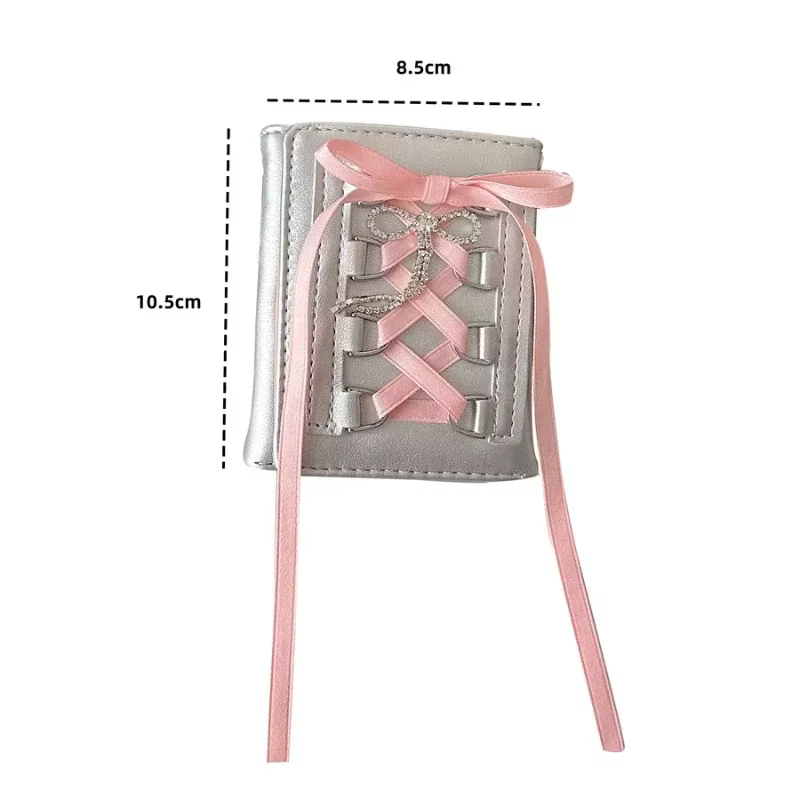 Argent doux portefeuilles pour femmes Y2k à sangle concepteur Original mode court porte-monnaie décontracté nouveau Style coréen mignon portefeuille sac à main