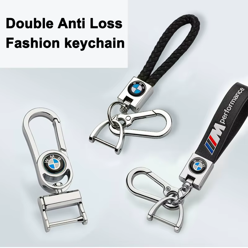 Porte-clés en cuir et métal avec pendentif tressé pour emblème BMW M X1 X2 X3 X5 X4 X6 X7 G30 G20 G32 G11 G12 F40 F30 F20 F10 F34