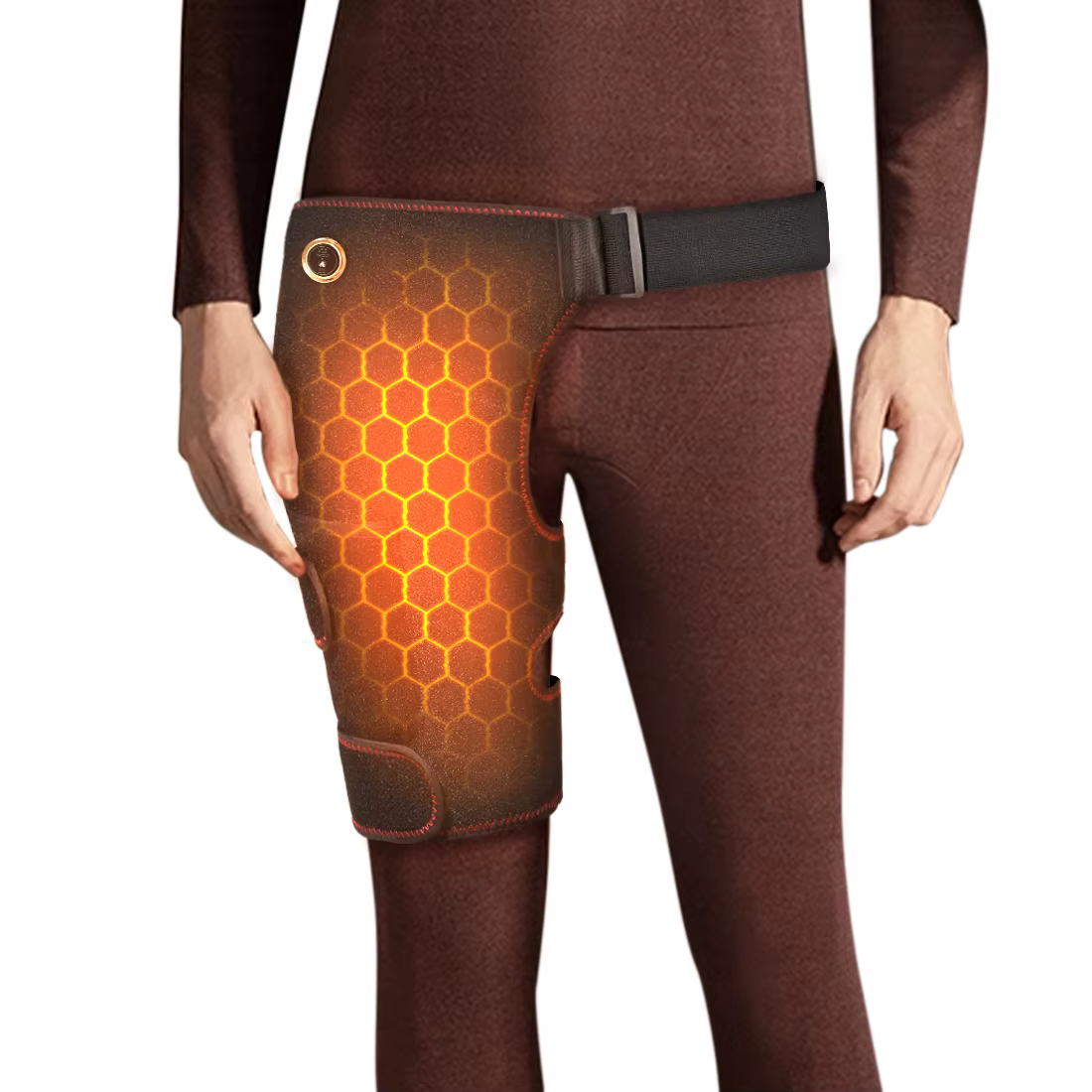 Ceinture de soutien lombaire chauffante avec coussin chauffant pour soulager les hanches, les cuisses et les fesses