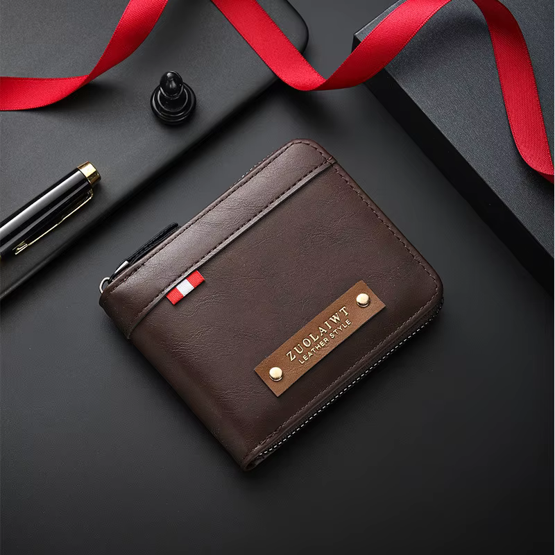Portefeuille court rétro pour homme