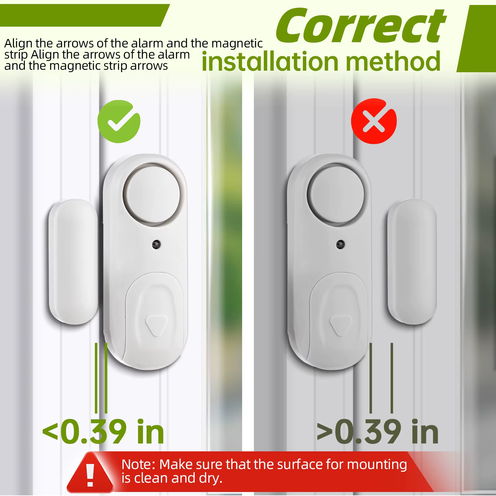 KERUI Door-Détecteur magnétique de porte et fenêtre avec batterie, capteur de porte 100dB, alarme de sécurité sans fil pour le travail à domicile de manière indépendante