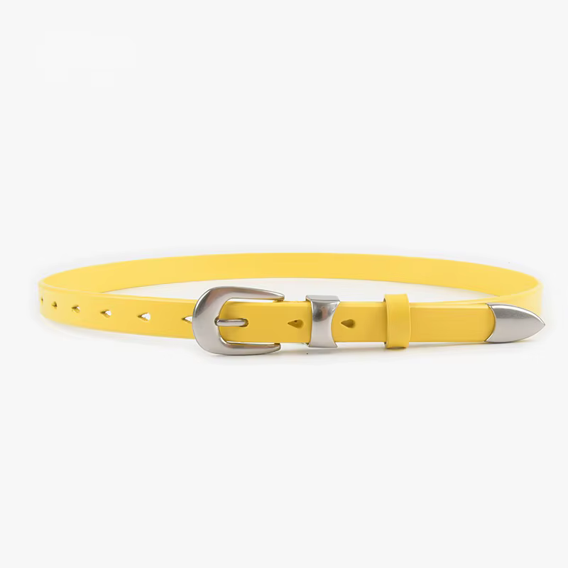 Ceinture pour femme en cuir de vachette à grain fin 2026 10