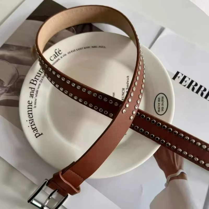 Ceinture Punk cloutée pour femmes et hommes
