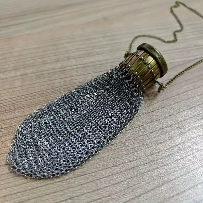 Nouveau porte-monnaie anglais haut de gamme fait à la main des années 1920 rétro à collectionner pièce Antique en acier