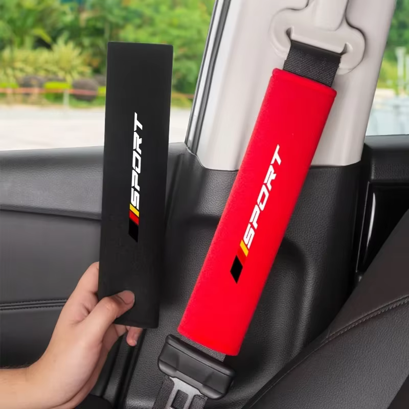 2 coussinets de ceinture de sécurité de voiture doux et confortables, coussinets de ceinture de sécurité personnalisés et élégants, adaptés à une utilisation en véhicule